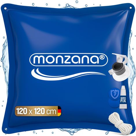 Monzana – Coussin gonflable pour piscine hiver – Dimensions 120x120 cm – PVC résistant – Valve de sécurité – Corde de 6 m incluse (1/5)
