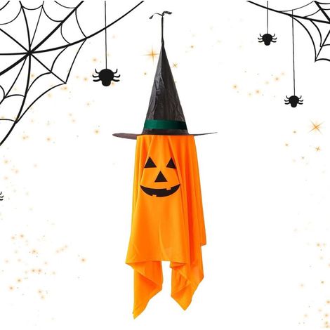 Décorations d'Halloween, chapeau noir, , décorations vintage à suspendre Décorations de vacances pour intérieur ou extérieur, pelouse, patio, porche, maison, jardin, fête (1/5)
