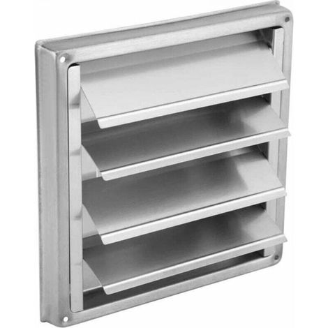 LI125mm Stainless Steel Vent Air Duct Grille Square Wall Outlet Tumble Dryer Extractor Ventilation Fan Cover (Color: As Shown) (1/5)