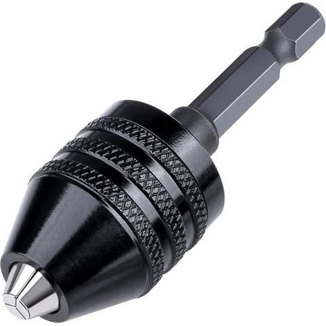 Outil de Conversion de mandrin de perceuse sans clé 0.3-6.5mm Adaptateur de tournevis à changement rapide avec tige hexagonale 1/4 '' (1/5)
