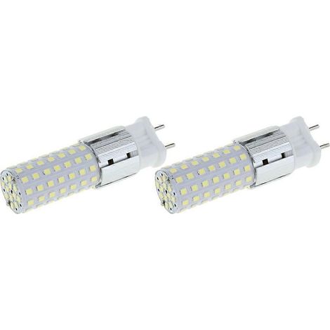 Lot de 2 ampoules LED G12 ultra-lumineuses type maïs pour éclairage public/domestique : blanc chaud (2700 K-3000 K) ou blanc froid (6000 K-6500 K). (1/5)