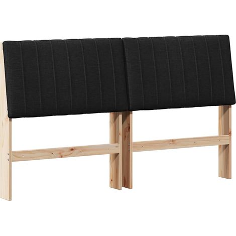 Maison Exclusive - Tête de lit capitonnée Noir 160 cm Pin massif