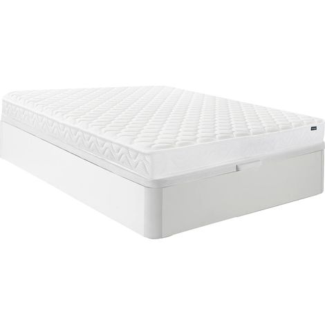 Set 140 x 190 cm Rete contenitore Bianco + Materasso memory foam sp. 15 cm - PELOPS di DREAMEA (1/5)
