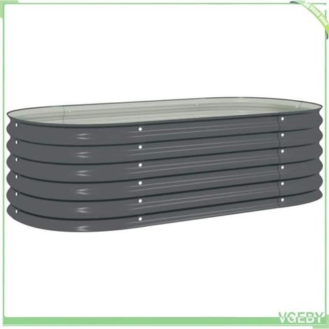Lit surélevé de jardin - FAFEICY - 45529 - Acier galvanisé - 160x80x44 cm - Gris (1/5)