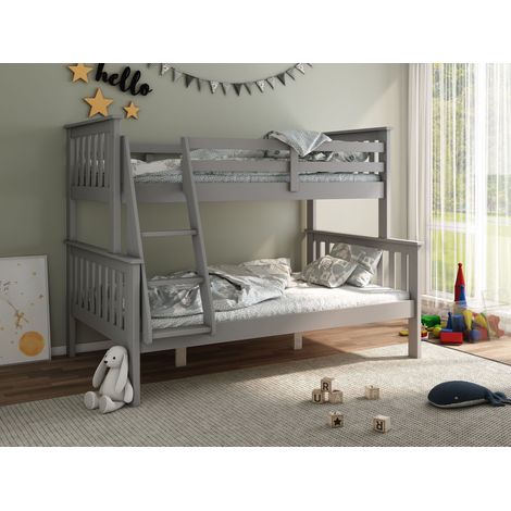 Carra Triple Sleeper Grey With Orthopaedic Mattresses (1/5)