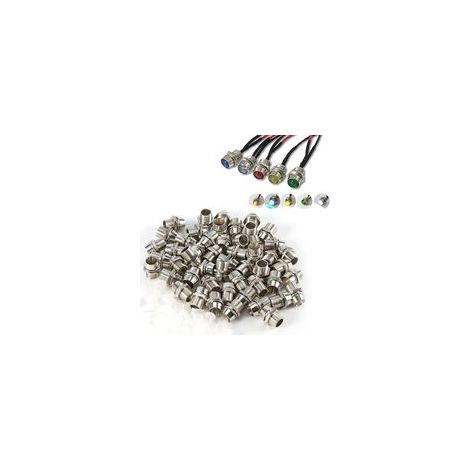 Support LED 5MM, 50 pièces Argent Couleur 5mm Support du panneau d'affichage 8mm, 5MM Support de Lampe à LED en aluminium galvanisé (1/5)