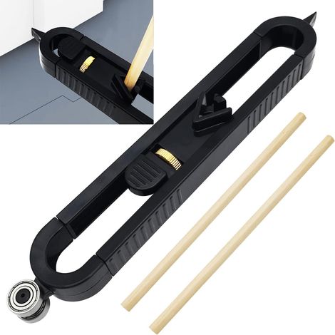 Gabarit de contour de précision, duplicateur de gabarit de contour avec mécanisme de verrouillage pour copier avec précision des formes irrégulières (feuille) (1/5)