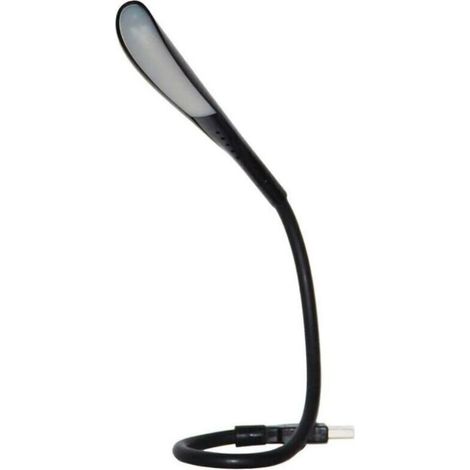 USB-LED-Licht, Leselicht für Computertastatur, verstellbares USB-Laptop-Licht, flexibles Schwanenhals-Design, 3-stufige Helligkeit, Touch-Steuerung (schwarz)