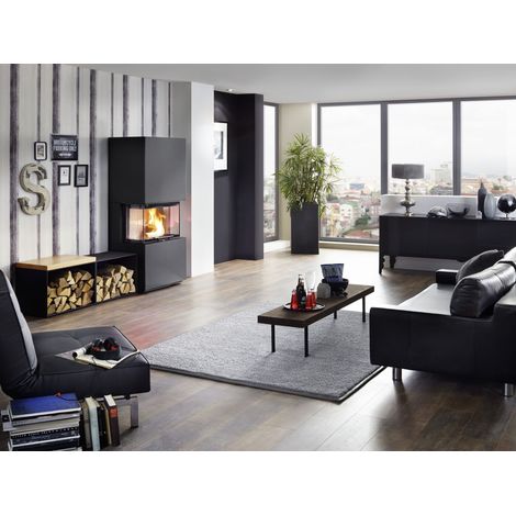Olsberg Kaminofen OSORNO 8 kW Ofen Kamin Holzofen Bausatz Stahl/Schwarz (1/3)