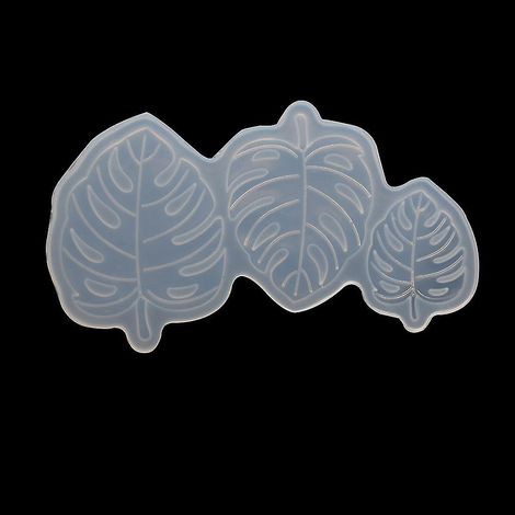 Moule en silicone pour fondant, résine et feuilles de palmier tropicales, idéal pour la création de bijoux et d'objets d'art. (1/5)