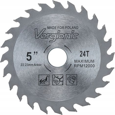 LAMA PER SEGA WIDIA PER LEGNO 125 x 22,2 mm 24T Vergionic (1/3)