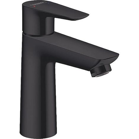 Waschtischmischer Hansgrohe 110 Talis E, Ausladung 112 mm, mit Zugstange, schwarz matt - 71710670