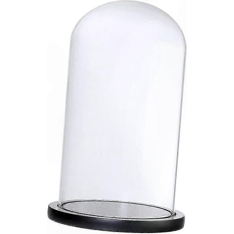 Socle en bois marron et cloche en verre transparent pour centre de table de mariage, présentoir à monter soi-même, décoration intérieure (1/5)
