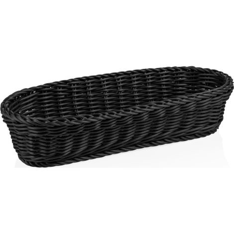 Corbeille à baguette 40 x 16 cm H 8 cm noir polypropylène WEAVER PRO - Was Germany (1/2)