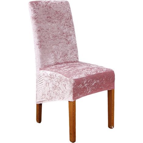 Housse De Chaise 1 Pièces Couverture De Chaise Extensible Amovible Lavable Moderne Dossier Haut Housses De Chaises Pour Salle À Manger Hôtel Mariage Décor (Rose) (1/5)