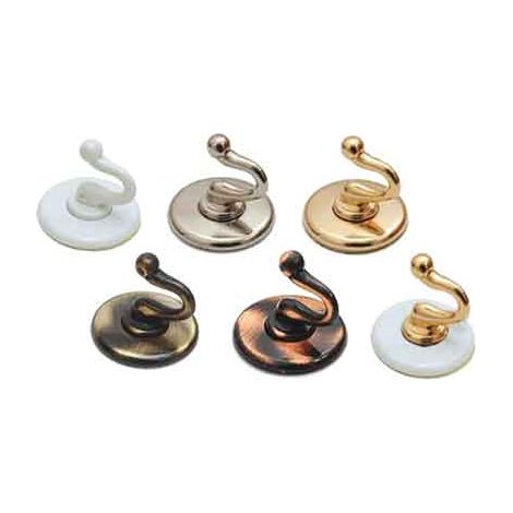 Gancho multifunción «SMERALDO» Ø 30 mm - Blanco/dorado