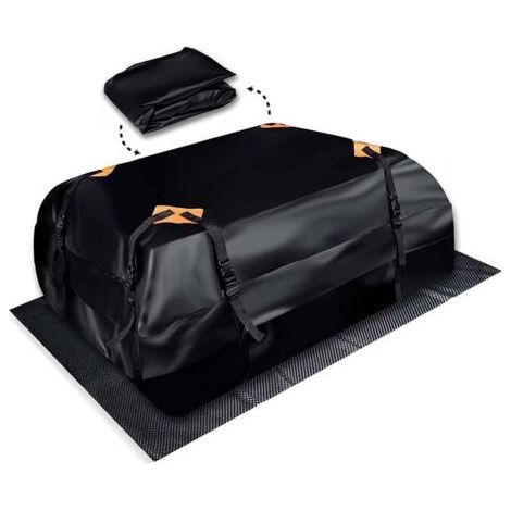 420D Outdoor Car Roof Bag Outdoor Luggage Bag Outdoor Camping Car Roof Storage Bag + Anti-slip Mat (1/5)