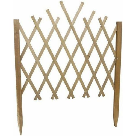 Trade Shop - HOLZ-Spaliernetz, ausziehbar, natürliches Kletternetz für Bäume, 117 x 65 cm, 219841 - (1/2)
