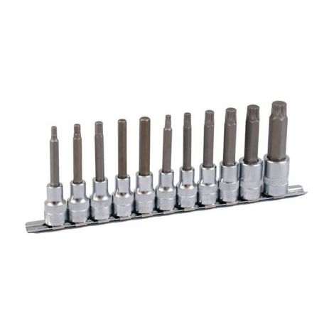Projahn 1/2 Bit Stecknuss Satz auf Schiene 11-tlg. 6kant+VZ, 100 mm (1/3)
