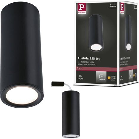Paulmann Moderne Deckenleuchte Schwarz Matt LED 6W 470lm (1/5)