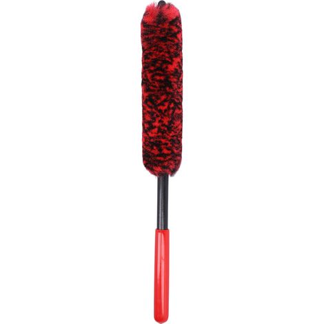 Brosse de Nettoyage Universelle pour Jantes de Voiture, Manche Long Flexible, Détail des Pneus Rouge