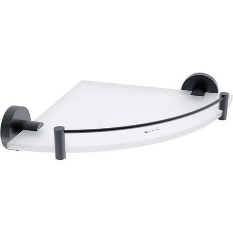 Nimco Unix - Eckablage, Glas matt/schwarz matt UNC 13091RBX-90