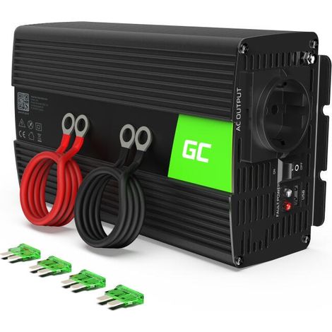 Green Cell INV23 adaptador e inversor de corriente Auto 1000 W Negro (1/2)