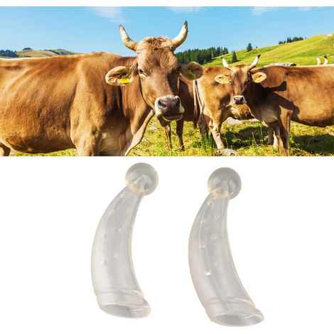 Silikon-Hornschutz für Rinderköpfe, Paar Kopfschützer, strapazierfähiges Gel-Silica-Material, einfache landwirtschaftliche Ausrüstung, Größe 24 cm [Landwirtschaftliches Produkt, Silikon, Rinderhornsch (1/5)