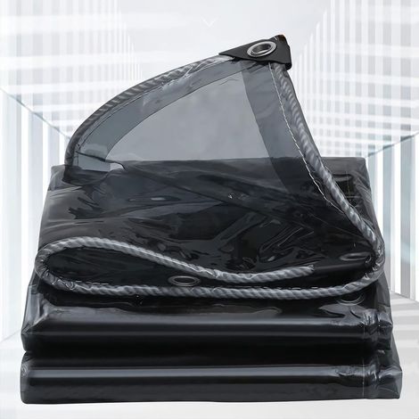 Bâche pour Serre,Noir Transparente en polyéthylène,Résistant à la Déchirure Bâche de Protection Étanche,Bâche Imperméable 0,35mm D'épaisseur (1,5x4m) (1/5)