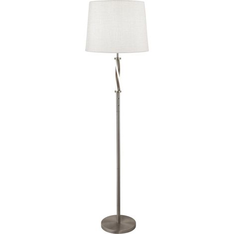 Lampadaire Vegas 1Flammige, argent satiné, blanc, plaqué gris (1/3)