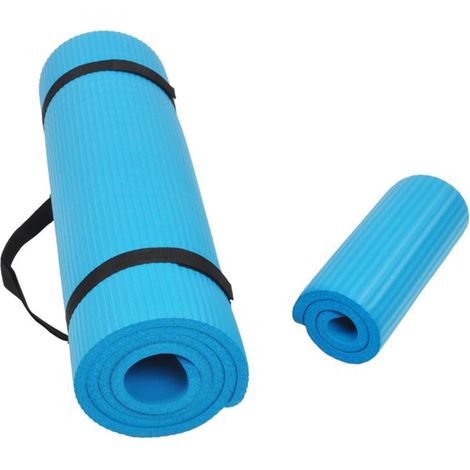 All-Purpose 1/2-Inch Extra Thick High Density Anti-Tear Exercise Yoga Mat and Knee Pad with Carrying Strap (1/5)