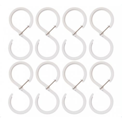 BEBUSINGOTO Set mit 8 platzsparenden, robusten und langlebigen Haken zum Aufhängen von Mänteln, Hüten, Schals und Kleidung. (1/5)