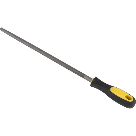 Lime ronde en acier de 30 cm (12 pouces) avec manche, outil d'affûtage et de façonnage pour projets métalliques, lime à dents moyennes (1/5)