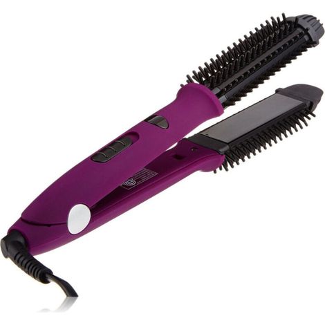 Brosse à Boucler Lisseur électrique Lisseur En Céramique Cheveux Raides Ou Bouclés (1/2)