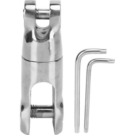 Émerillon de Chaîne D'ancre, Connecteur Double en Acier Inoxydable 316 Doub Amarrage Multidirectionnel Robuste Capacité de 3200 Lb pour Chaînes de 6 à 8 Mm 68 Mm. (1/5)