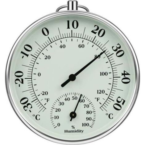 Thermomètre intérieur/extérieur 10 cm, thermomètre d'humidité intérieur/extérieur, moniteur de température de l'air intérieur/extérieur, thermomètre d'humidité de climatisation, indicateurs de jauge (1/5)