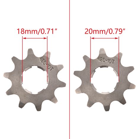 GOOFIT 420-10 tooth motorcycle/ATV sprocket, small bore diameter 20mm (1/4)