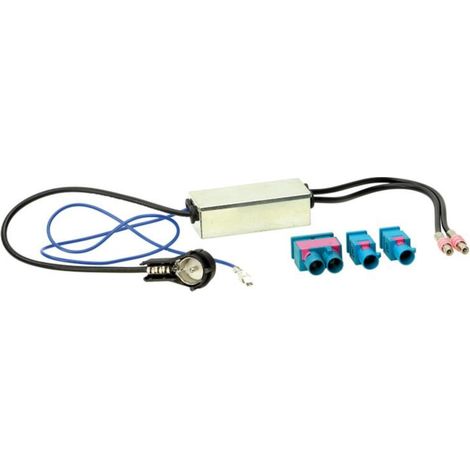 Adaptateur antenne alimentation fantome 2x Fakra ISO - 2x Fakra Fakra compatible avec VW Audi ap08