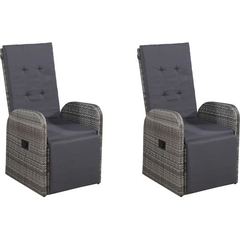 Maison Exclusive - 5-tlg. Garten-Essgruppe Grau
