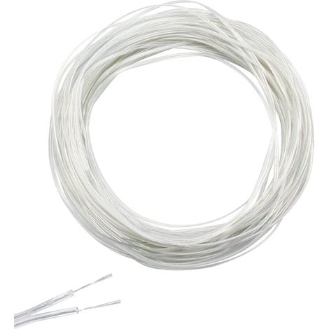20M Fil Électrique Transparent 2 Fils Câble Électrique Flexible Transparent Découpable Extension Cable pour Accessoires Electriques Petit (1/5)