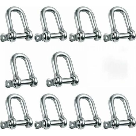 10pcs M5 stainless steel shackle stainless steel straight strap horseshoe buckle quick release bag buckle (1/5)