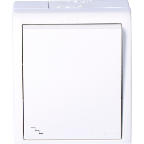 Interruttore per scale ermetico Simon Aquarius IP54 bianco AQW6/11 (1/4)