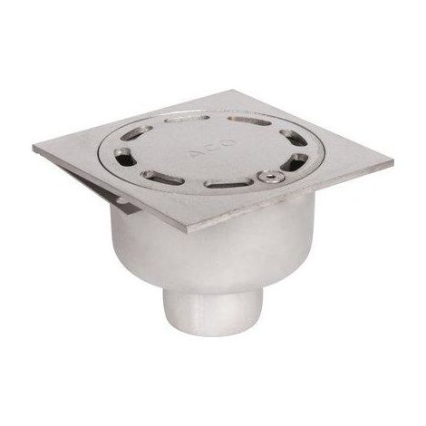 Siphon inox collectivité - 100 x 100 mm - ACO (1/2)