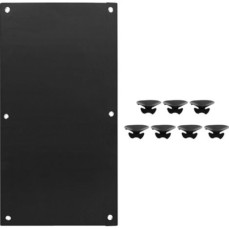 Estor opaco, instalación con ventosas, alto rendimiento de sombreado, 48x93cm-a, negro-a, 1 panel (1/2)