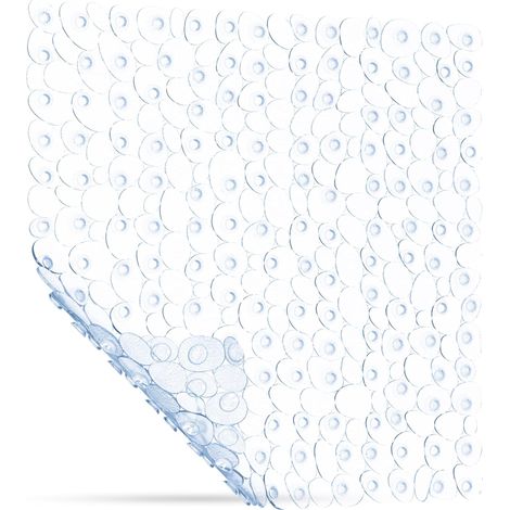 1 Tapis De Douche Antidérapant 53x53 Cm Effet Galets Transparent Pour Bébé Et Enfant Salle De Bain (1/5)