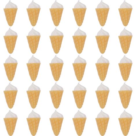 30 pièces Miniature Glaces en Cône 1:12, Aliments Jouets Miniatures Adorables pour Maison de Poupée, Décoration Créative (1/5)