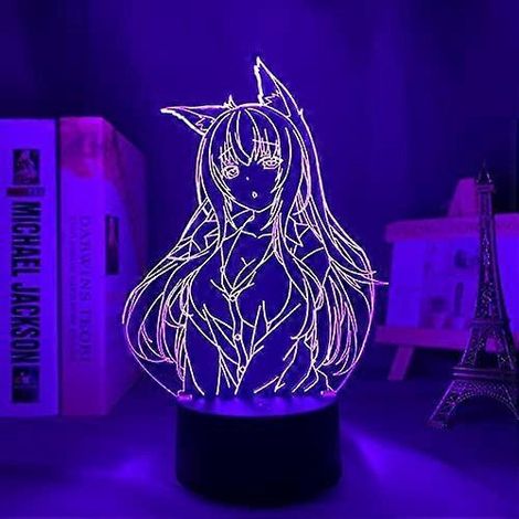 Veilleuse LED Revy Black Lagoon grand format SCSYV pour la décoration de chambre, veilleuse colorée, cadeau anime, lampe 3D Revy Black Lagoon (Couleur : D) (1/5)