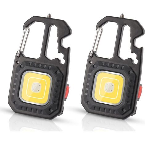2 Pcs Mini LED Flashlight, 800 Lumen Portable Work Light, 7 Modes, Rechargeable and Waterproof, Waterproof Emergency Lighting for Field Use