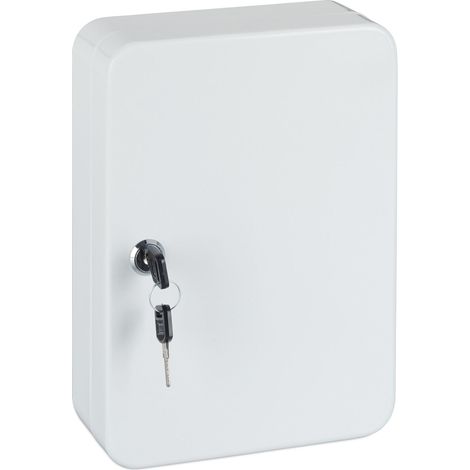 Práctico armario llavero de pared con 48 ganchos 25 x 18 x 7,5 cm de hierro negro 130006270 (1/5)