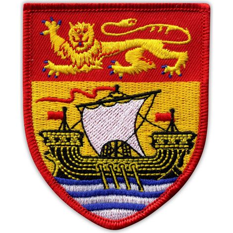 Parche con el escudo de armas de Nuevo Brunswick - Reverso magnético - Parche/Insignia/Emblema bordado